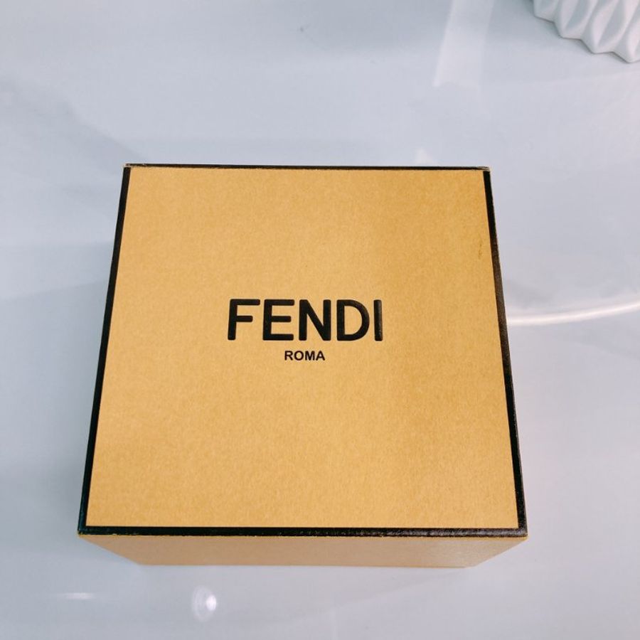 MS0751 Fendi 芬迪 經典老花紋 介指 54圈/中號 黑金色 Forever Fendi Ring Size M Black x GHW-8