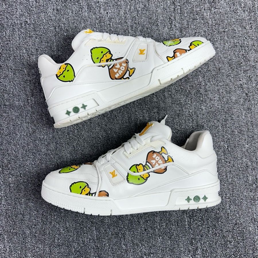 Louis Vuitton 路易威登 LV nigo鸭子 白色Trainer 休闲鞋/41碼-1