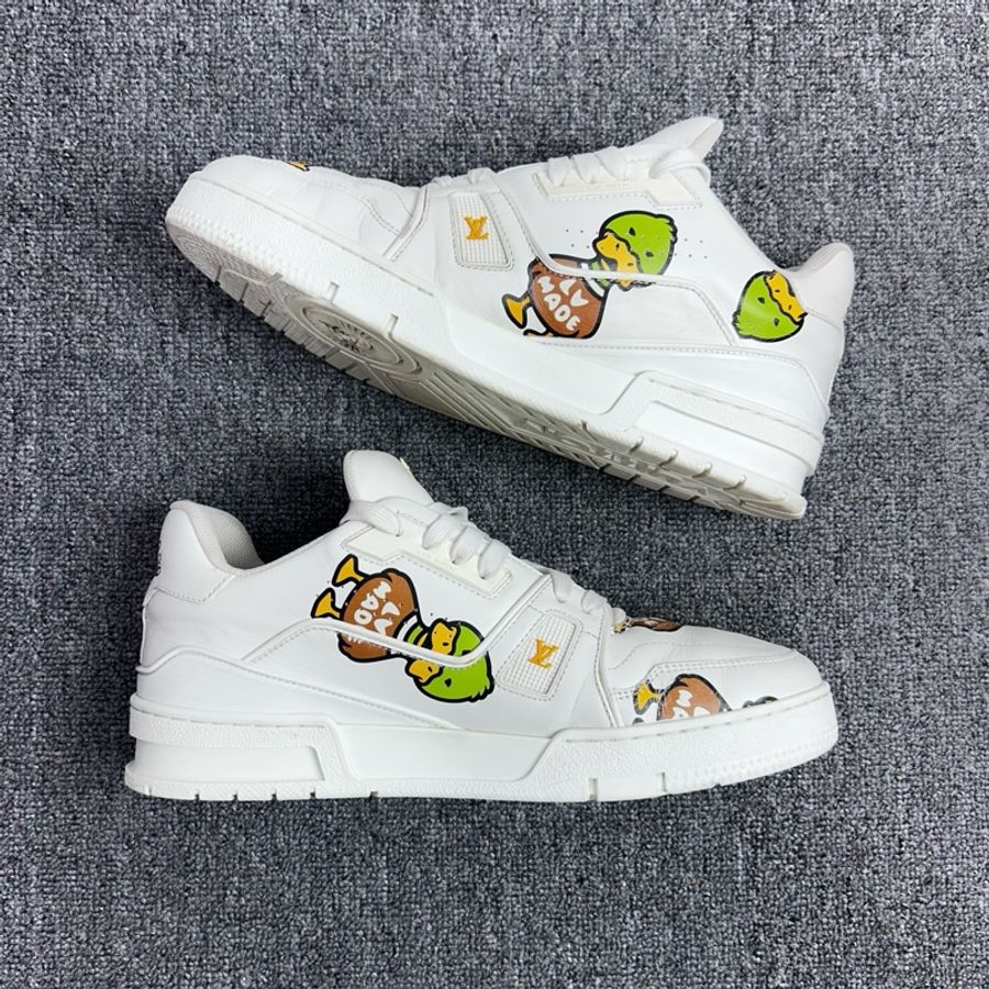 Louis Vuitton 路易威登 LV nigo鸭子 白色Trainer 休闲鞋/41碼-2