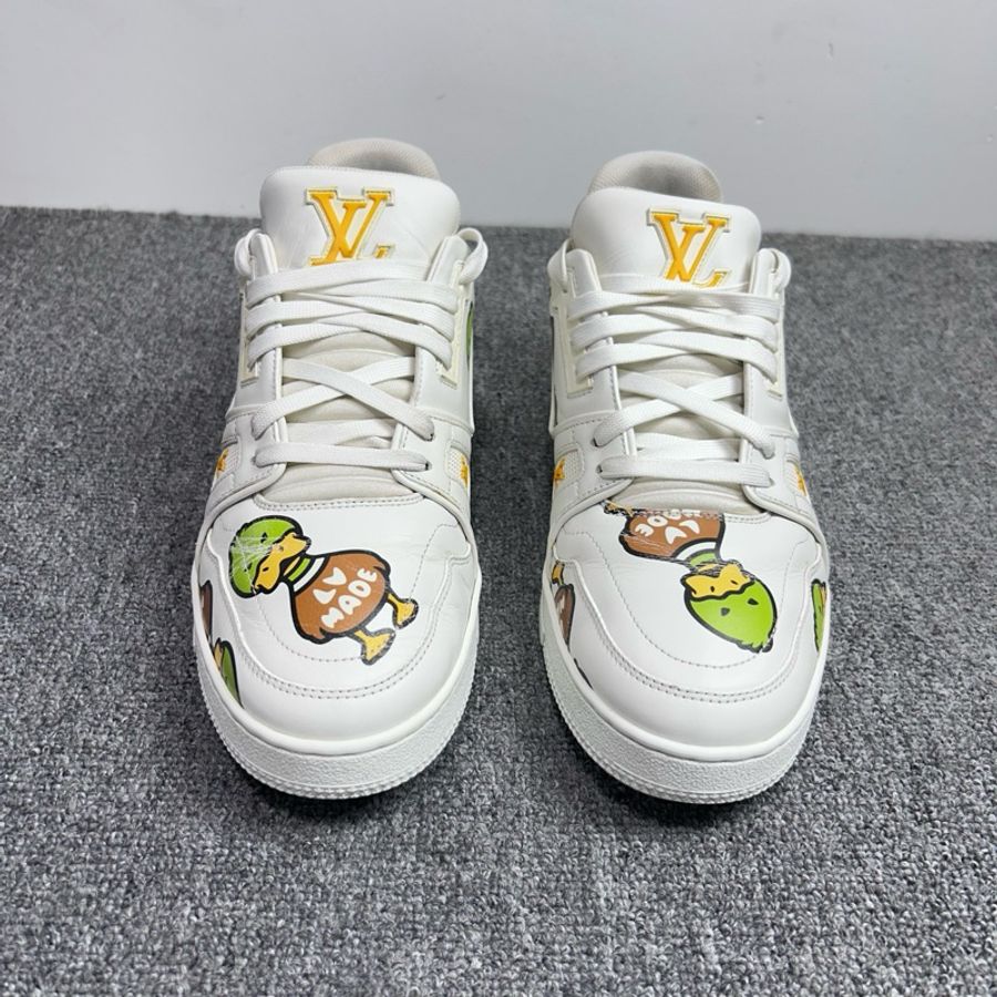 Louis Vuitton 路易威登 LV nigo鸭子 白色Trainer 休闲鞋/41碼-3