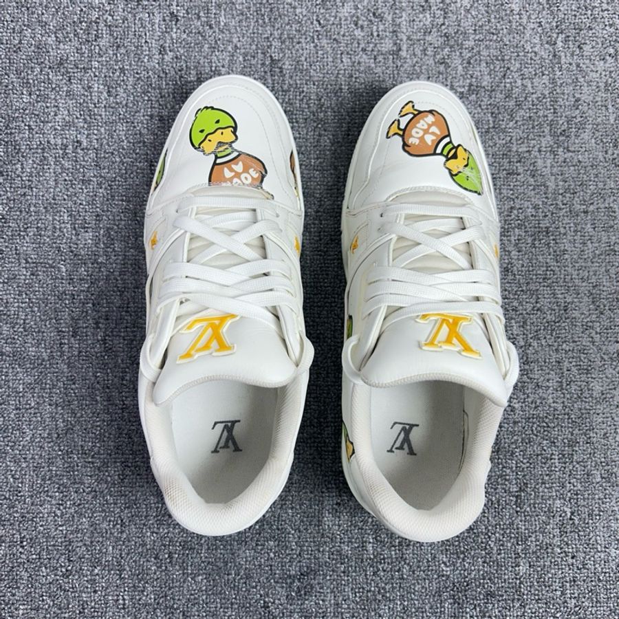 Louis Vuitton 路易威登 LV nigo鸭子 白色Trainer 休闲鞋/41碼-4