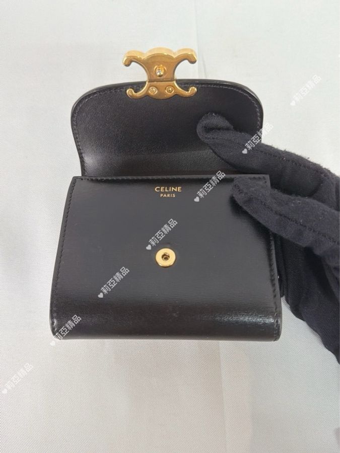 莉亞精品♡ Celine 三折短夾 二手美包-7