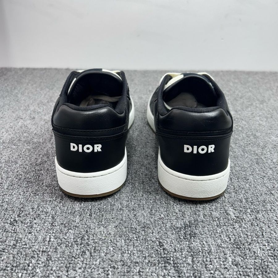 迪奧Dior b27 黑色滿印 老花休閒板鞋 /40碼  97新-5