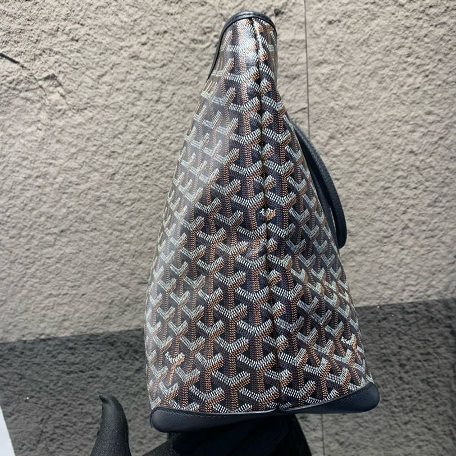 💖Goyard戈雅 artois系列拉鍊款購物袋托特包單肩包 黑色-3