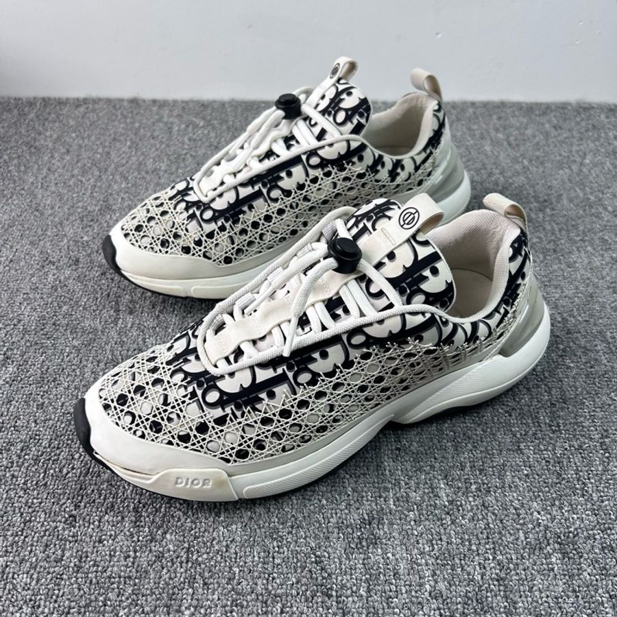 迪奧/Dior b24 Oblique印花 白色運動鞋 /42碼 95新-0