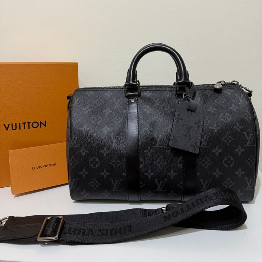 ✨Lv keepall35 最適合男生的尺寸 大全套 晶片款 有購證🖤-3