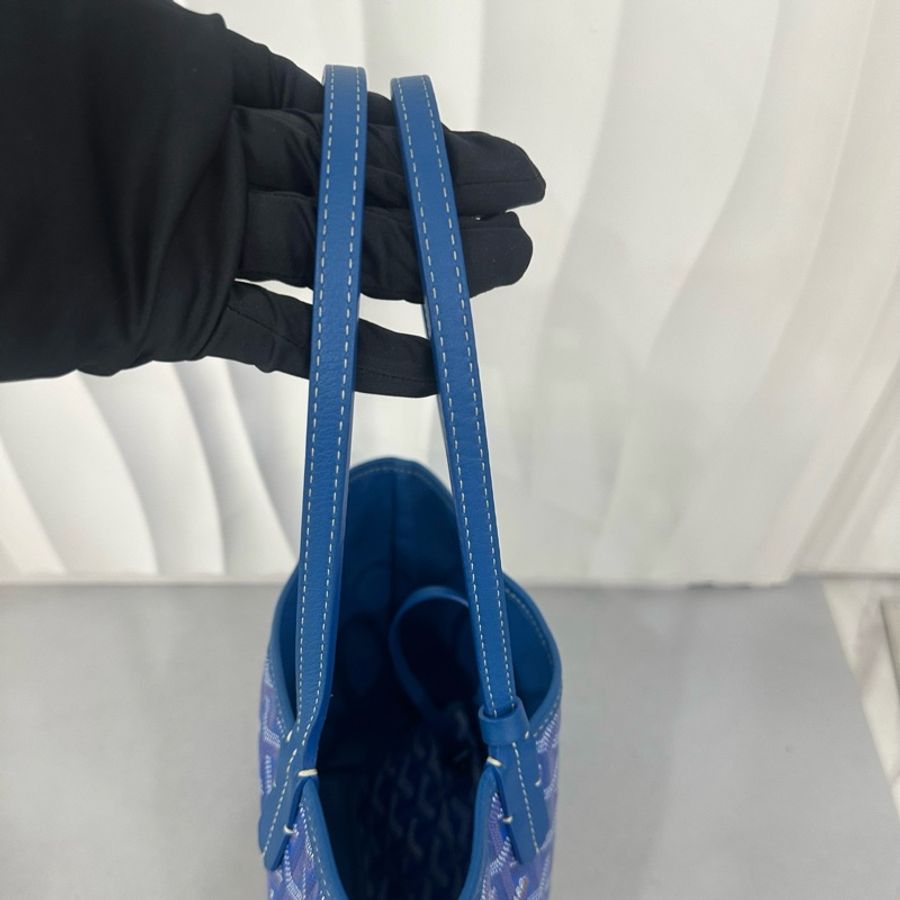 💙Goyard 戈雅 藍色 mini tote 購物袋小托特包單肩包-7