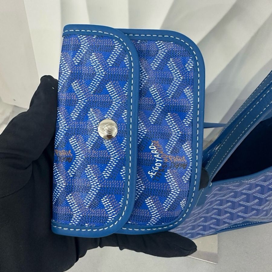💙Goyard 戈雅 藍色 mini tote 購物袋小托特包單肩包-8