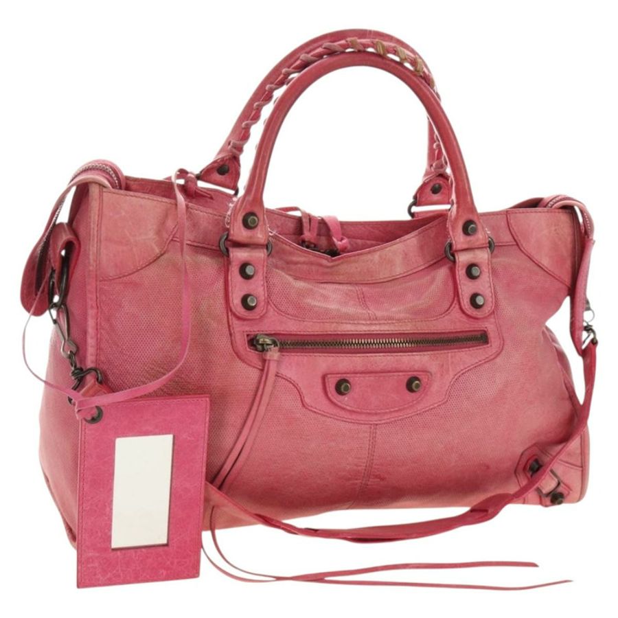 【日本直送】BALENCIAGA The First 手提包 皮革 2way 粉紅色 115748 正品 185340M-0