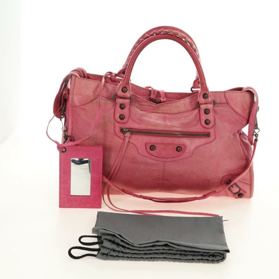 【日本直送】BALENCIAGA The First 手提包 皮革 2way 粉紅色 115748 正品 185340M-11