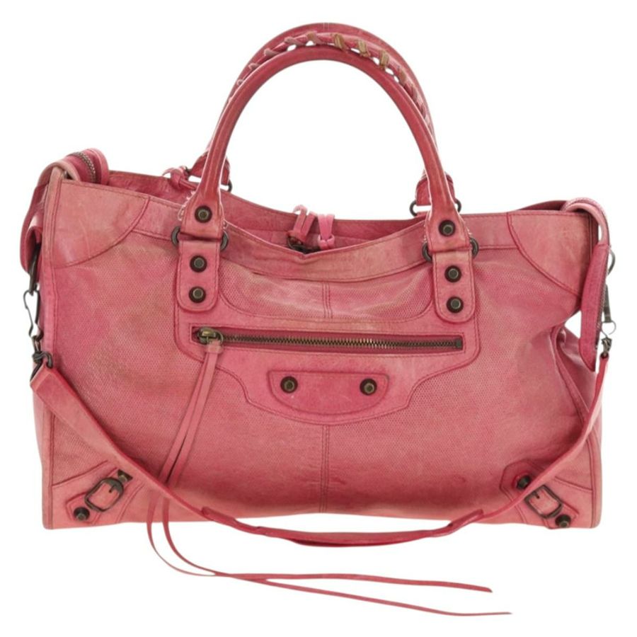 【日本直送】BALENCIAGA The First 手提包 皮革 2way 粉紅色 115748 正品 185340M-12