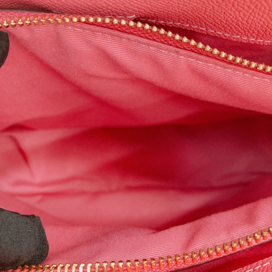 MS0763 Coach 蔻馳 手提 三用 斜背 硬牛皮 唇膏粉 金扣Sage Carryall Mini Calfskin Hot Pink x GHW-21