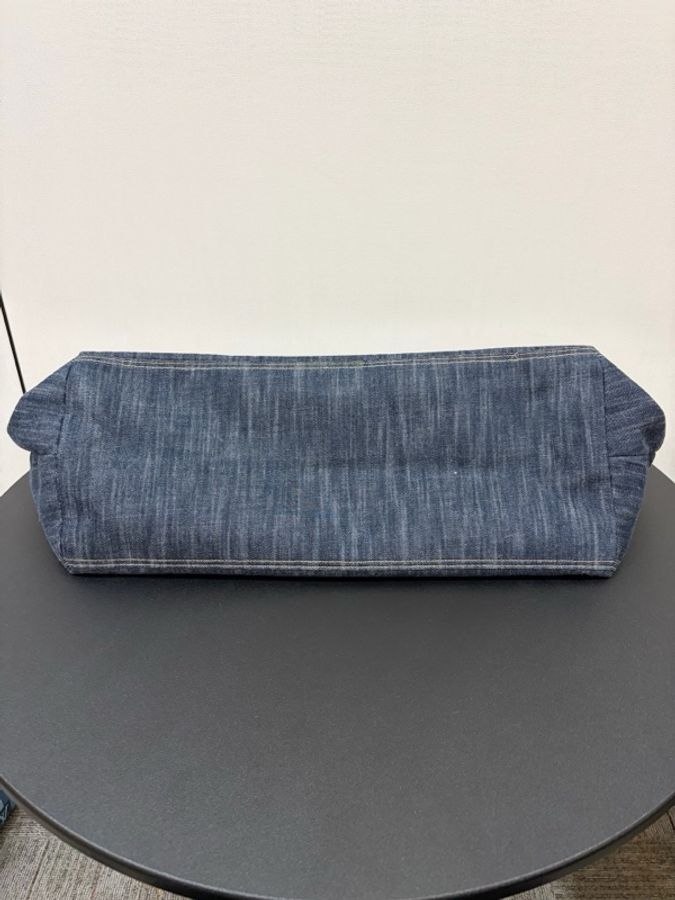 Chanel/香奈兒 中古牛仔丹寧外縫線hobo機場 無子袋 現貨好價-4