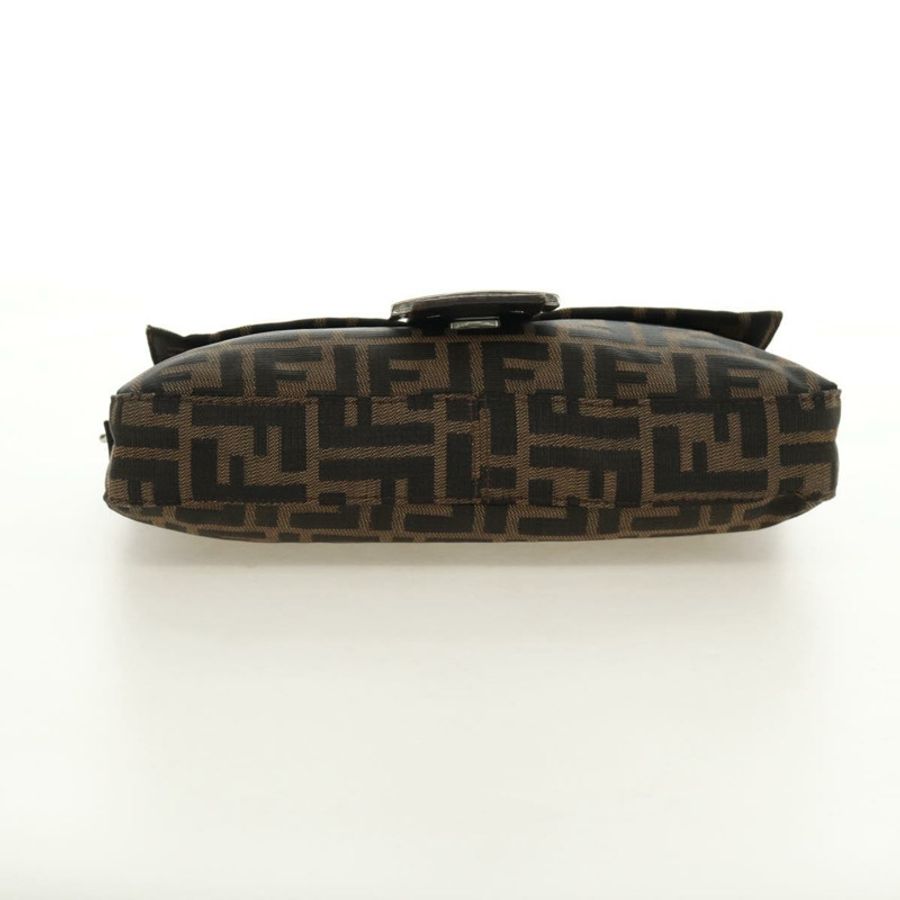【日本直送】FENDI Zucca帆布Mamma Baguette單肩包 黑色棕色 正品 186044SAM-4