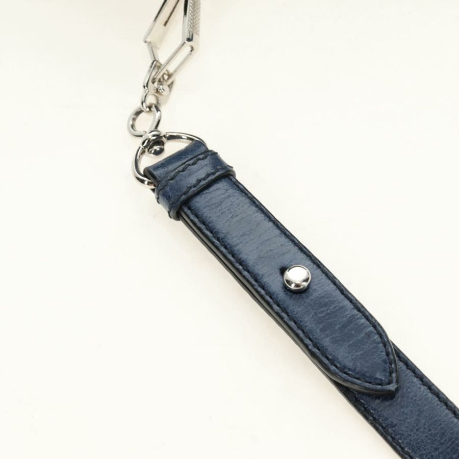 【日本直送】Miu Miu 手提包 皮革 兩用 海軍藍 銀色 正品 185583M-14