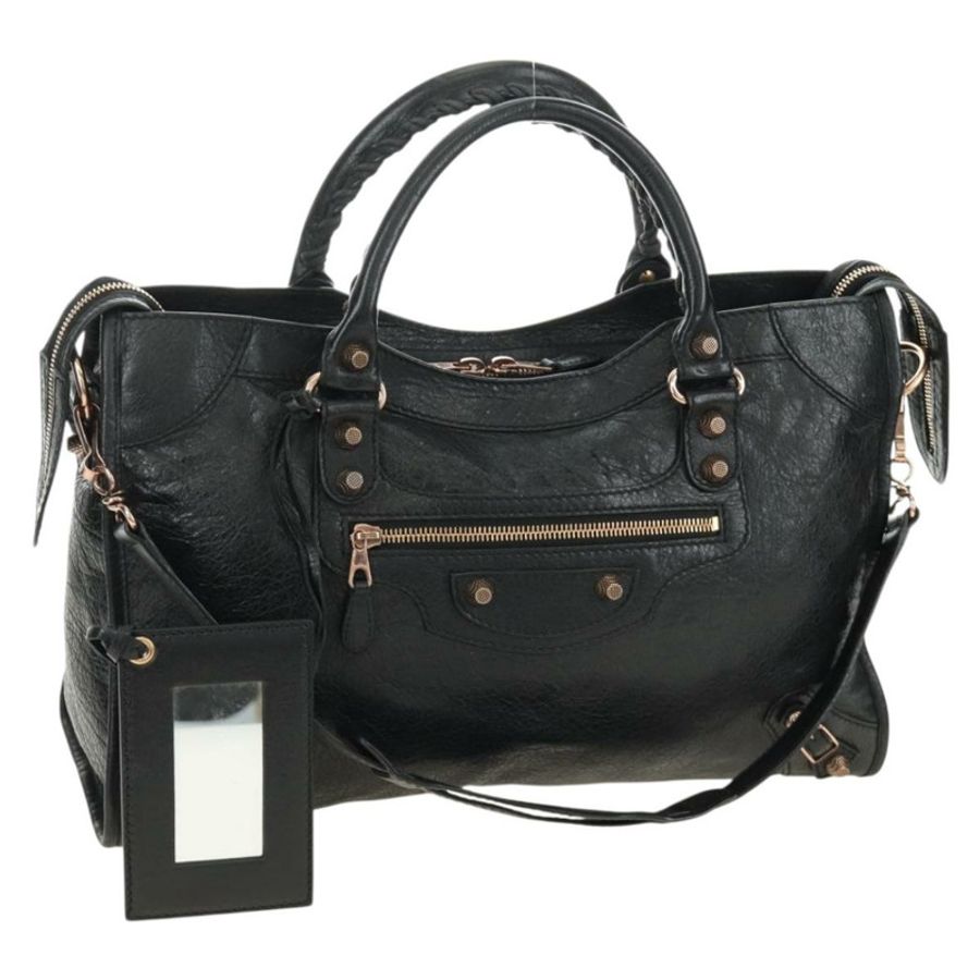 【日本直送】BALENCIAGA Giant City Bag 皮革雙肩包 黑色 金色 281770 正品 yk20502SAM-0