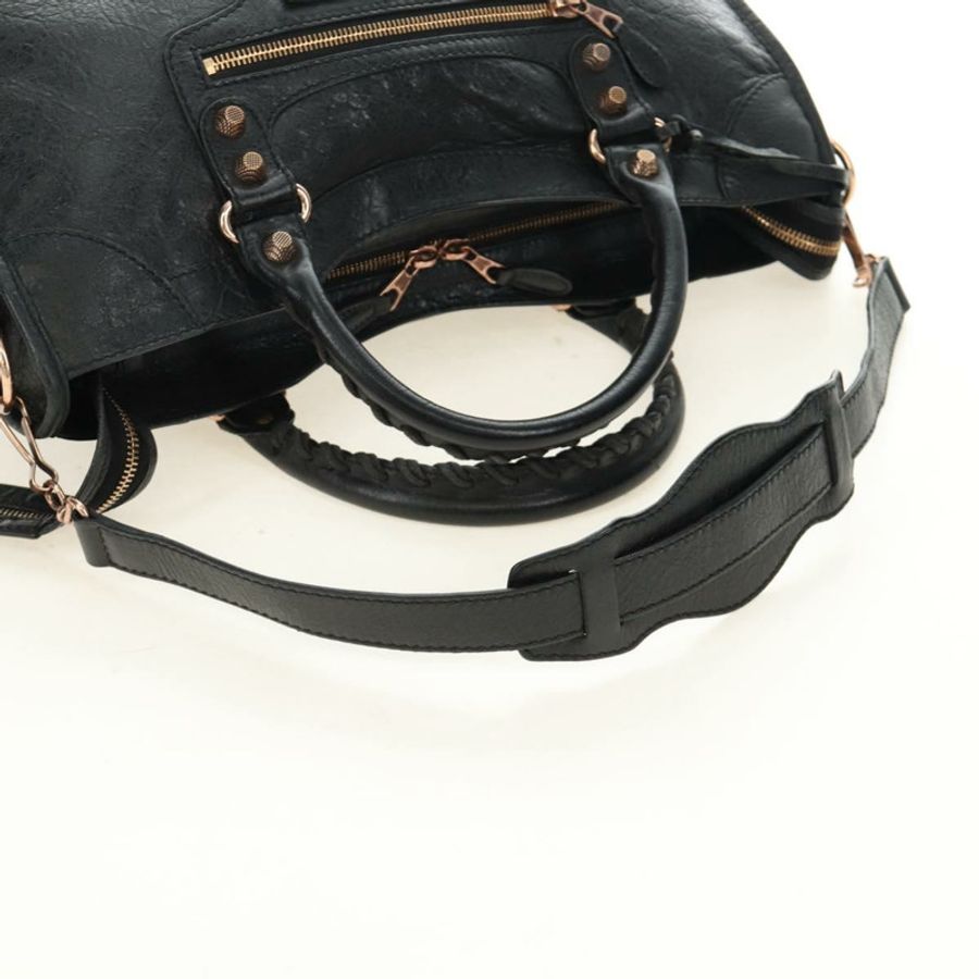 【日本直送】BALENCIAGA Giant City Bag 皮革雙肩包 黑色 金色 281770 正品 yk20502SAM-7