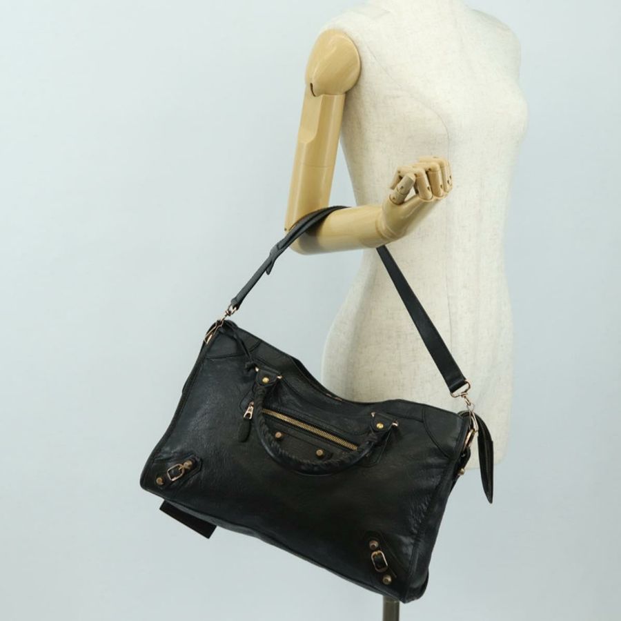 【日本直送】BALENCIAGA Giant City Bag 皮革雙肩包 黑色 金色 281770 正品 yk20502SAM-26