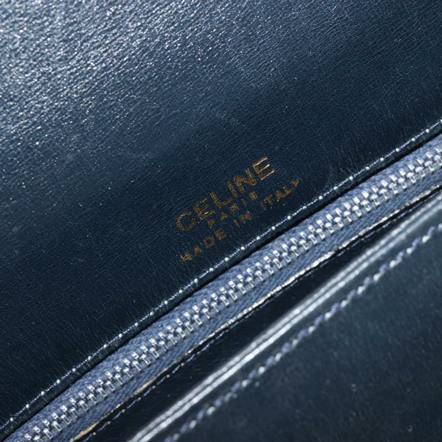 【日本直送】CELINE 海軍藍金色皮革單肩包 正品 185966A-18