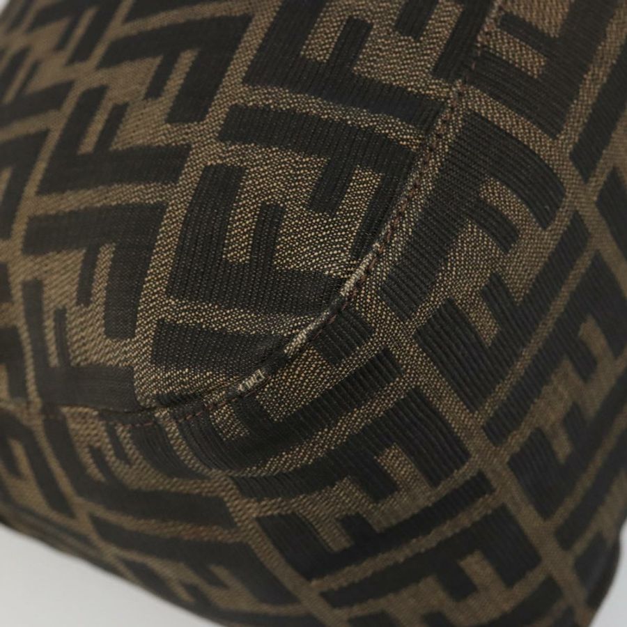 【日本直送】FENDI Zucca帆布Mamma Baguette單肩包 黑色棕色 正品 186886V-15