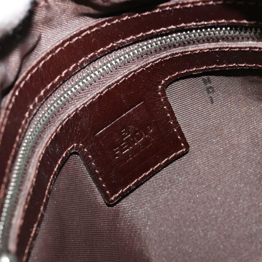 【日本直送】FENDI Zucca帆布Mamma Baguette單肩包 黑色棕色 正品 186886V-18