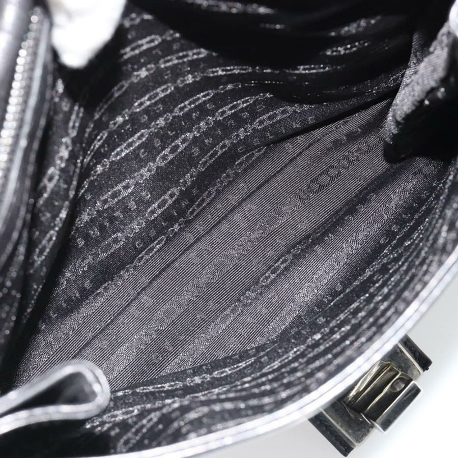 【日本直送】CELINE 鏈條單肩包 皮革 黑色 銀色 正品 187041SAV-27