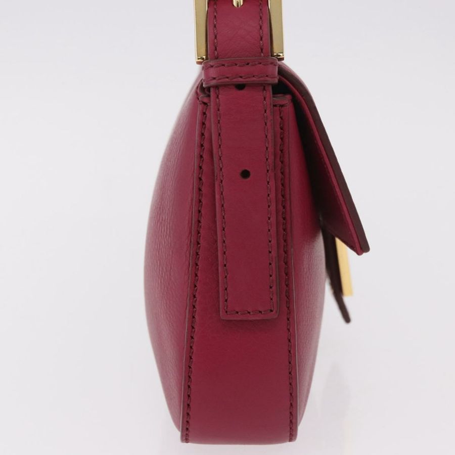 【日本直送】FENDI Mamma Baguette 單肩包，象牙/金色皮革，正品編號 185734SAM-3