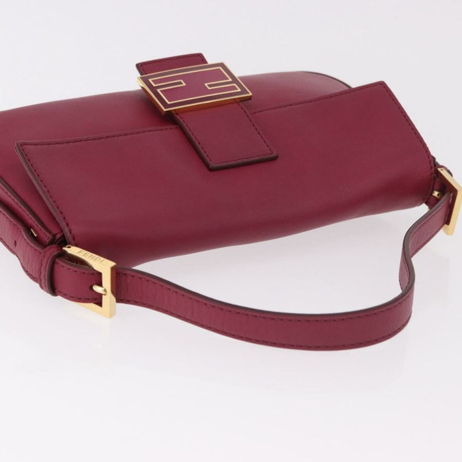 【日本直送】FENDI Mamma Baguette 單肩包，象牙/金色皮革，正品編號 185734SAM-5