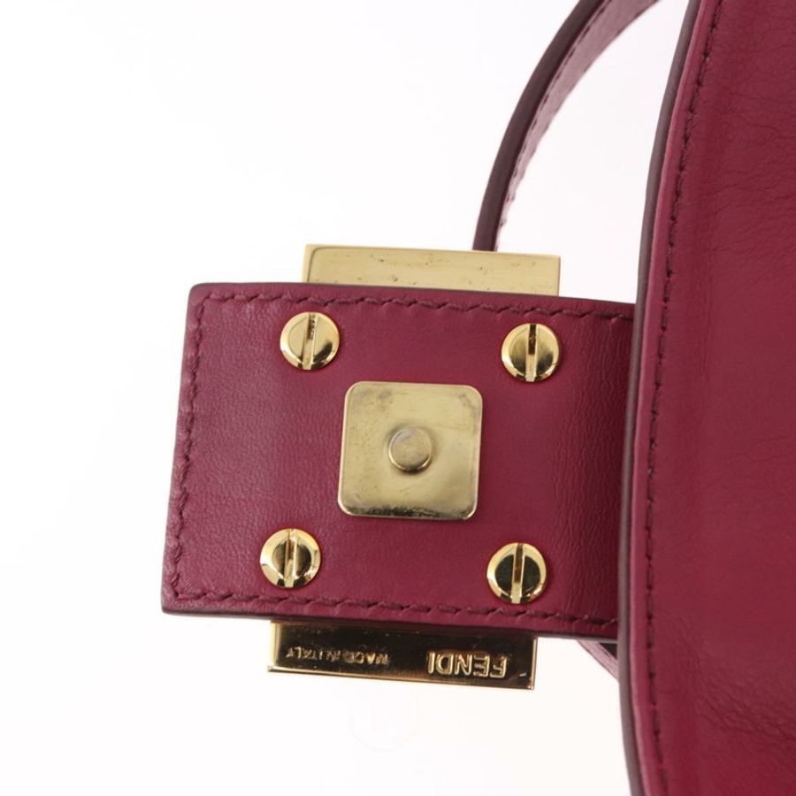 【日本直送】FENDI Mamma Baguette 單肩包，象牙/金色皮革，正品編號 185734SAM-7