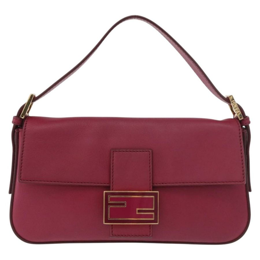 【日本直送】FENDI Mamma Baguette 單肩包，象牙/金色皮革，正品編號 185734SAM-12