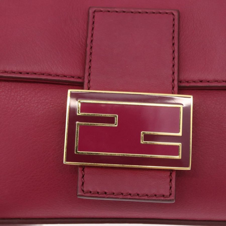 【日本直送】FENDI Mamma Baguette 單肩包，象牙/金色皮革，正品編號 185734SAM-18
