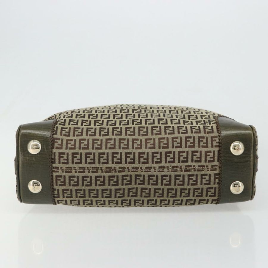 【日本直送】FENDI Zucchino帆布單肩包 米色 金 8BR531 正品 186711V-4