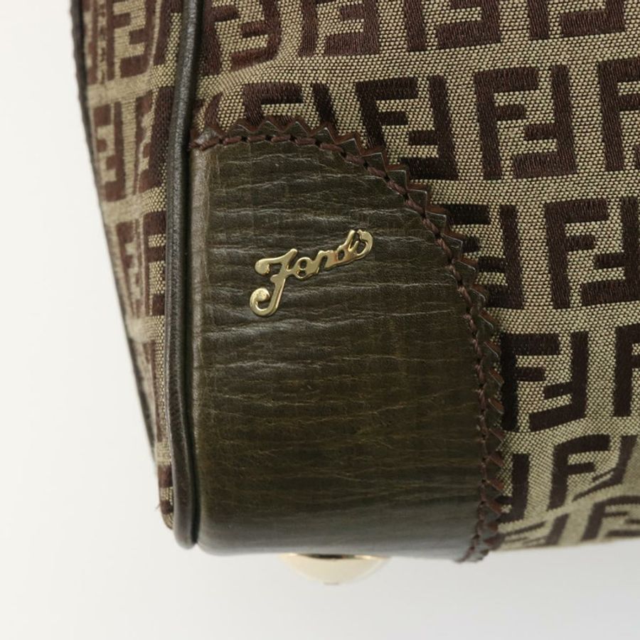 【日本直送】FENDI Zucchino帆布單肩包 米色 金 8BR531 正品 186711V-19