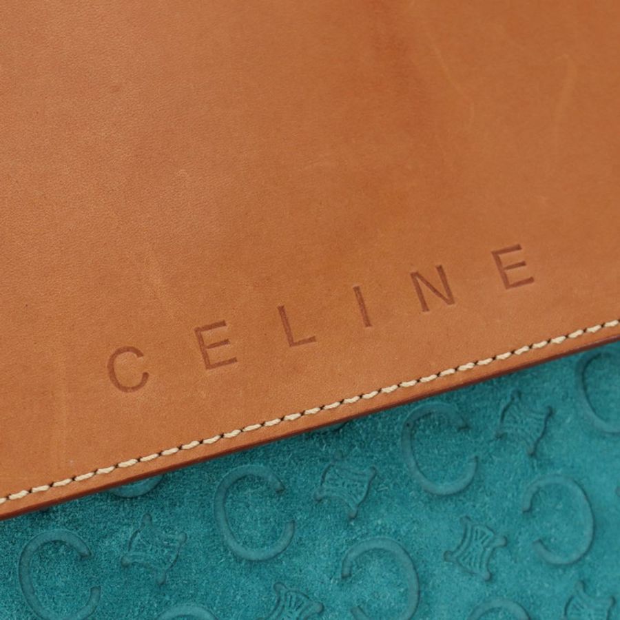 【日本直送】CELINE C Macadam 帆布雙肩包 銀色/藍綠色 正品 186708V-22