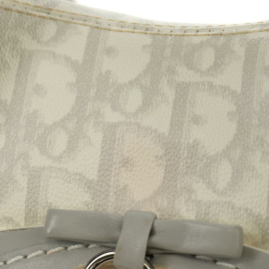 【日本直送】Christian Dior Trotter帆布浪漫手袋 PVC 白色銀色 正品 187610V-13