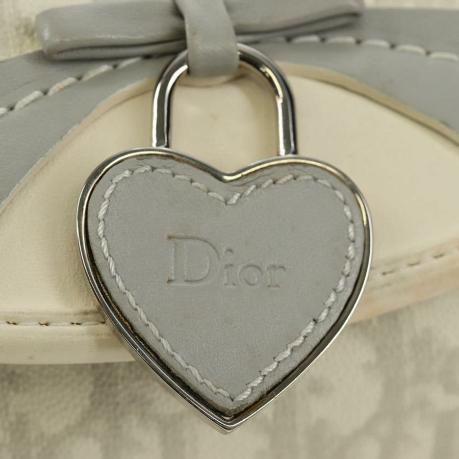 【日本直送】Christian Dior Trotter帆布浪漫手袋 PVC 白色銀色 正品 187610V-20