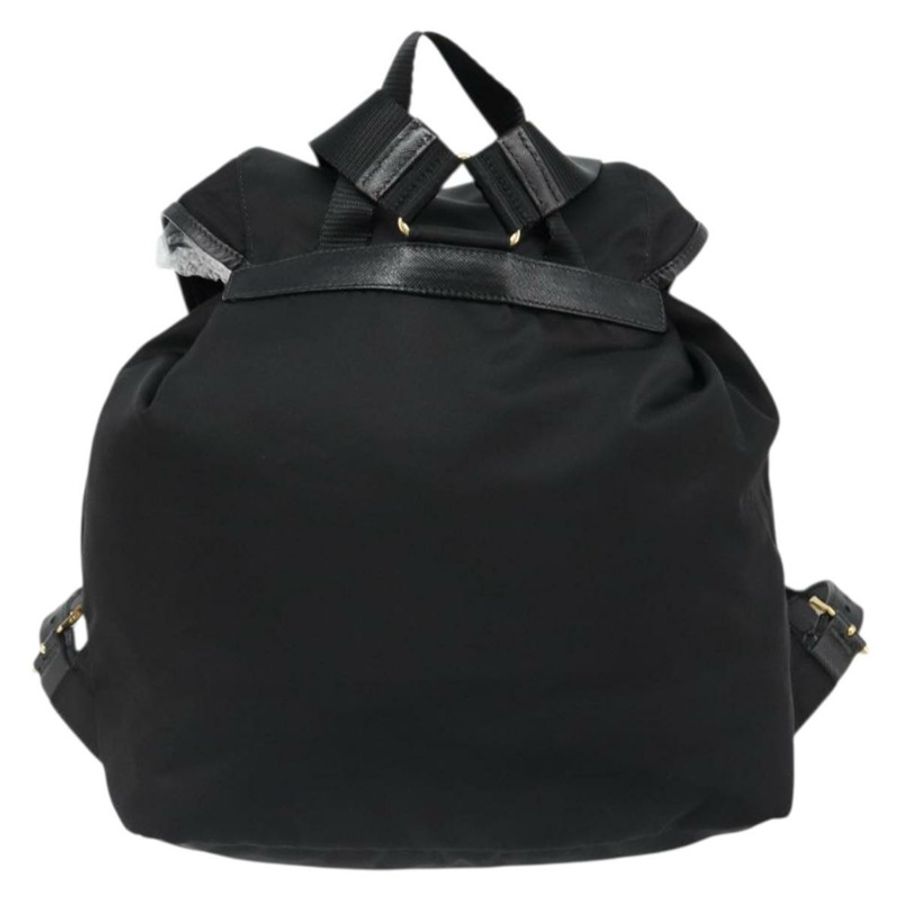 【日本直送】PRADA 雙肩包 尼龍 黑色 金色 正品 yk20532SAV-1