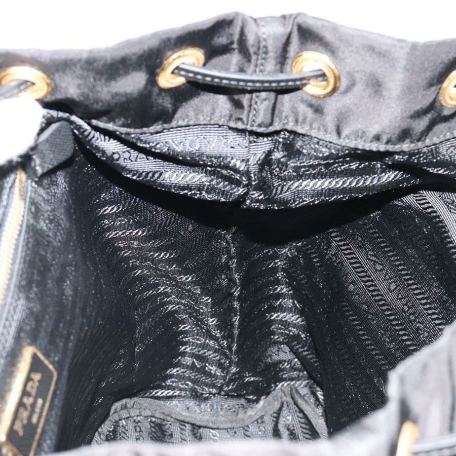 【日本直送】PRADA 雙肩包 尼龍 黑色 金色 正品 yk20532SAV-26