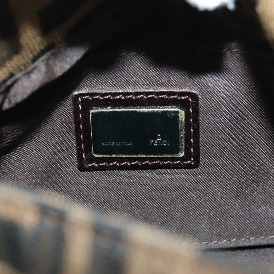 【日本直送】FENDI Zucca帆布Mamma Baguette迷你肩背包 黑色棕色 正品 yk20529SAM-20