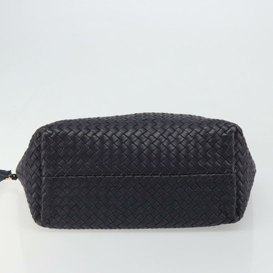 【日本直送】BOTTEGA VENETA INTRECCIATO Cabas PM 手提包 皮革 紫色 金飾 正品 yk20527SAV-4