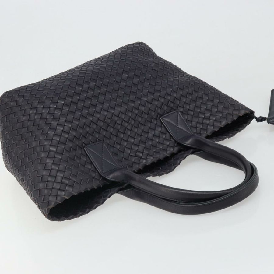 【日本直送】BOTTEGA VENETA INTRECCIATO Cabas PM 手提包 皮革 紫色 金飾 正品 yk20527SAV-5