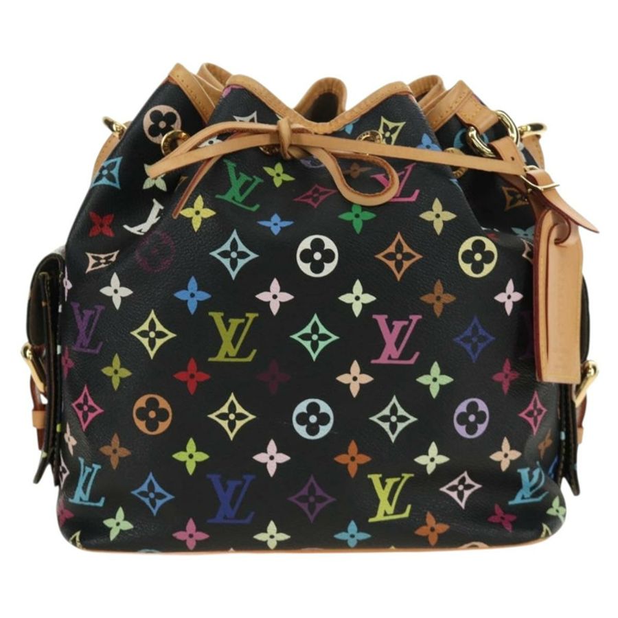 【日本直送】路易威登 Monogram Multicolor Petit Noe 手袋 黑色 M42230 LV Auth mr2527SAV-12