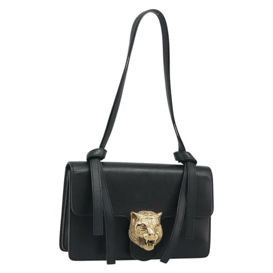 【日本直送】GUCCI 黑色金色皮革單肩包 412007 正品 mr2562V-0