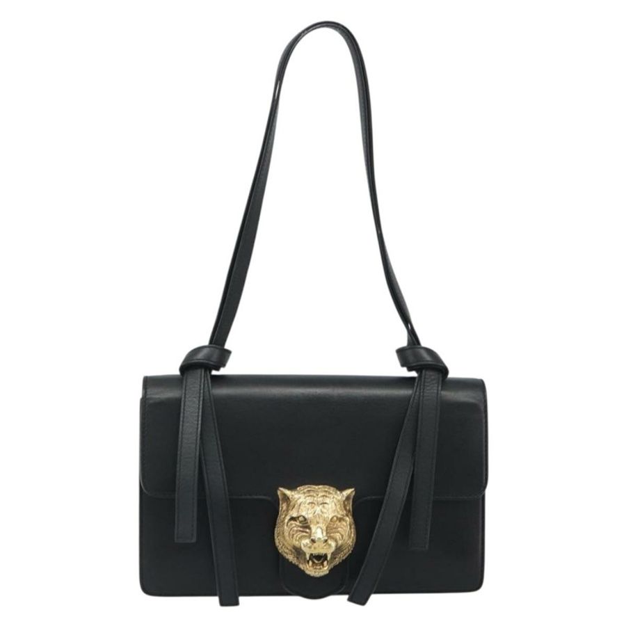 【日本直送】GUCCI 黑色金色皮革單肩包 412007 正品 mr2562V-12