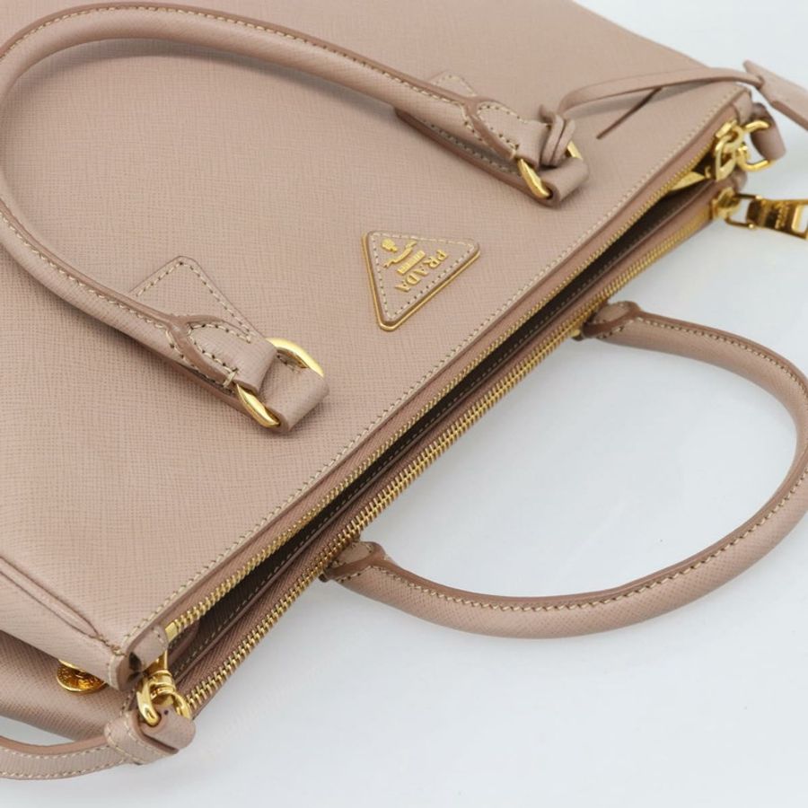 【日本直送】PRADA Galleria 手提包 Safiano 皮革 2way 粉金色配色 Auth 188752V-5