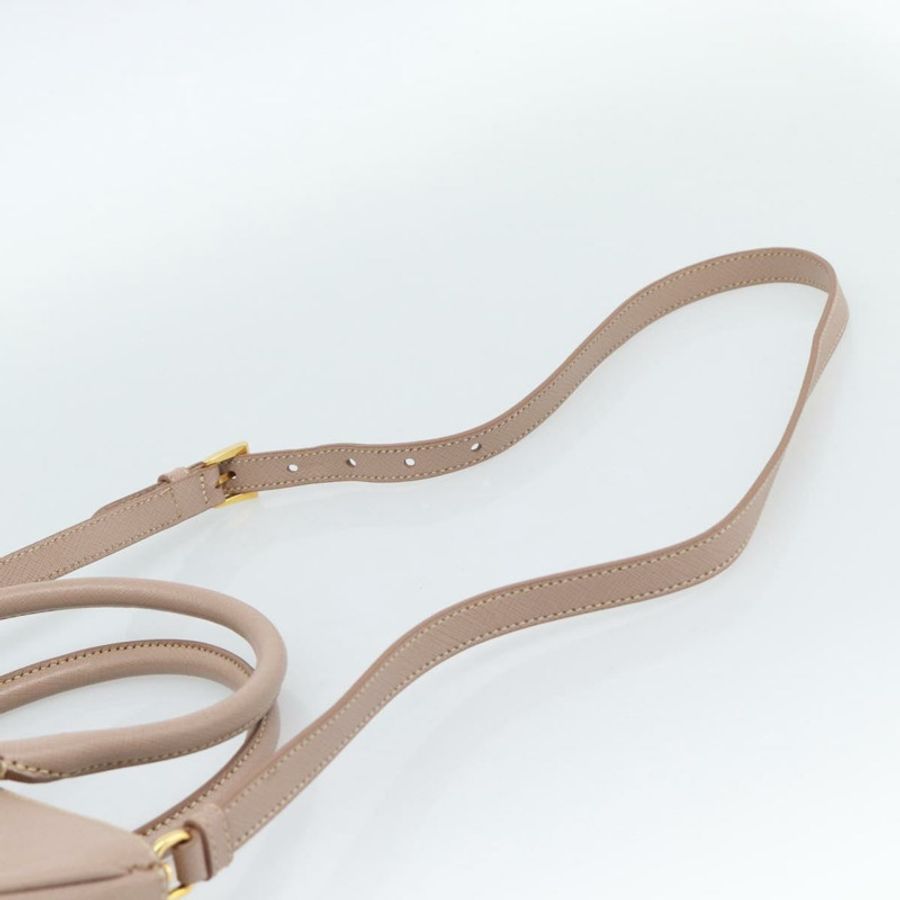 【日本直送】PRADA Galleria 手提包 Safiano 皮革 2way 粉金色配色 Auth 188752V-14