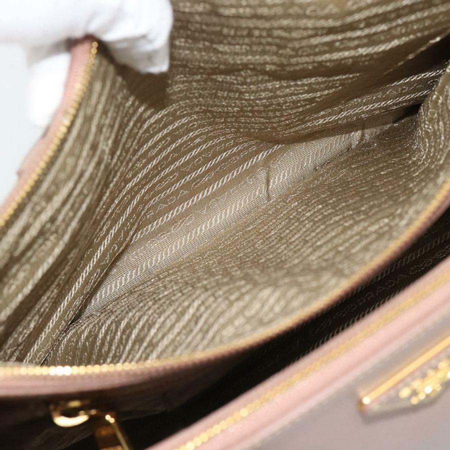 【日本直送】PRADA Galleria 手提包 Safiano 皮革 2way 粉金色配色 Auth 188752V-29