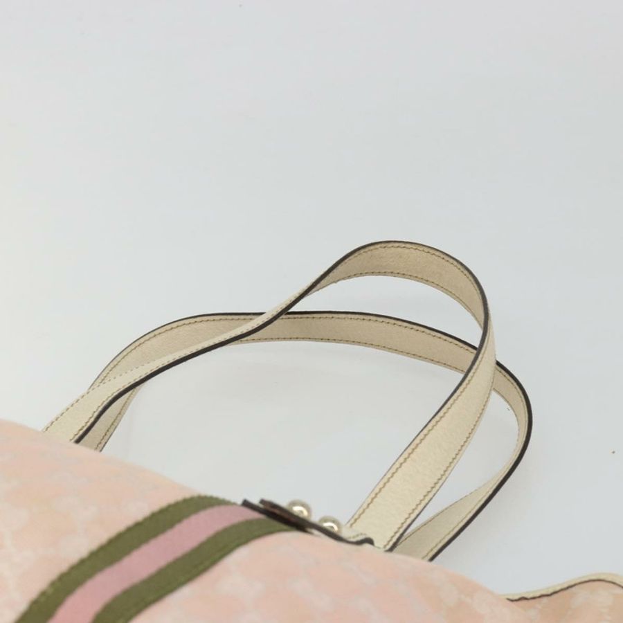 【日本直送】GUCCI GG帆布雪莉系列手提包 粉金配色 137396 Auth mr2550A-7