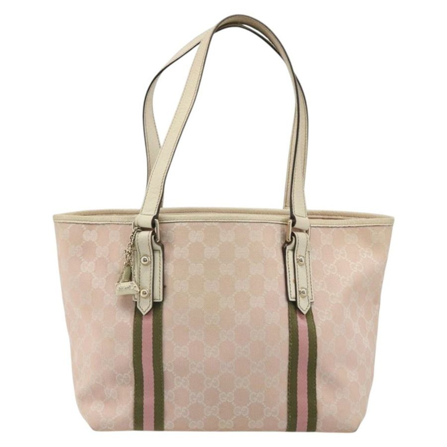 【日本直送】GUCCI GG帆布雪莉系列手提包 粉金配色 137396 Auth mr2550A-12