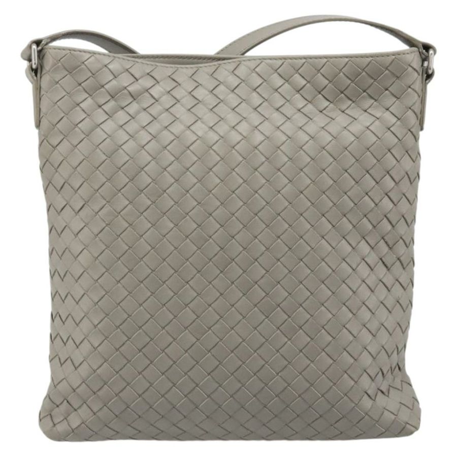 【日本直送】BOTTEGA VENETA INTRECCIATO 單肩包 皮革 灰色 銀色 正品 mr2576A-1